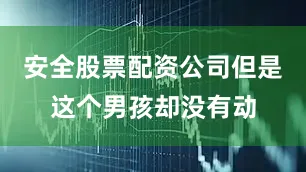 安全股票配资公司但是这个男孩却没有动